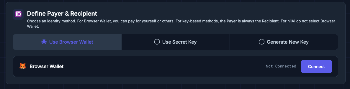 nilPay Payment Types
